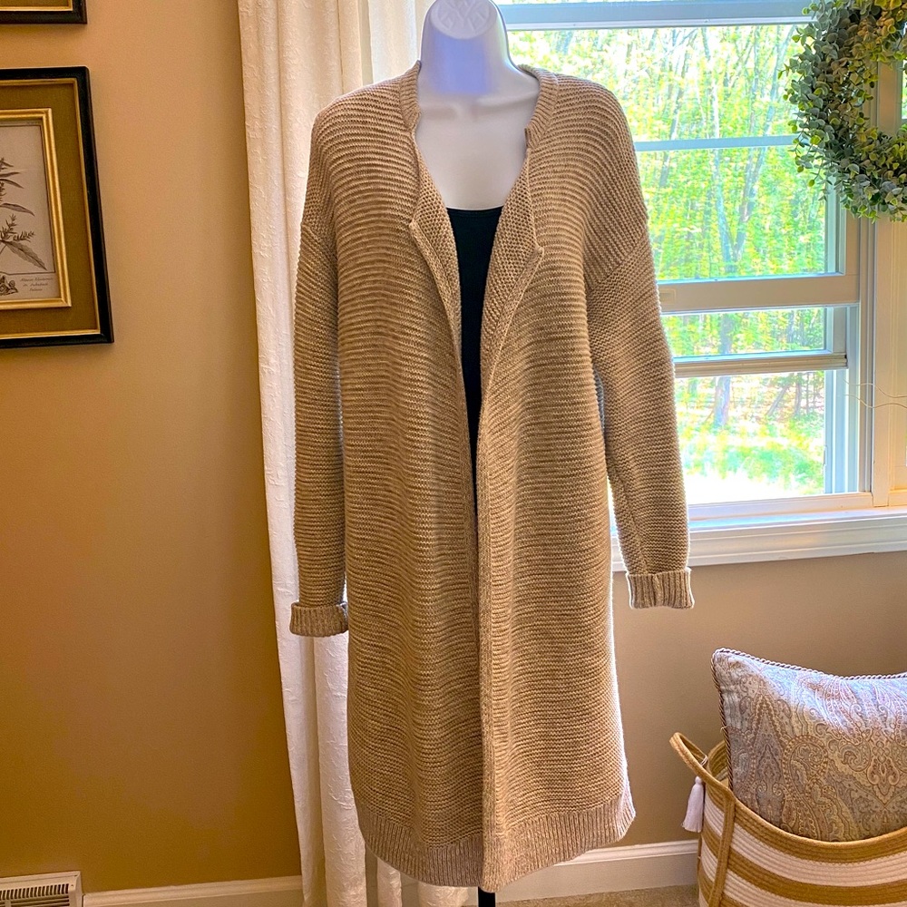 Gap oatmeal heather cotton duster sweater. Size Small